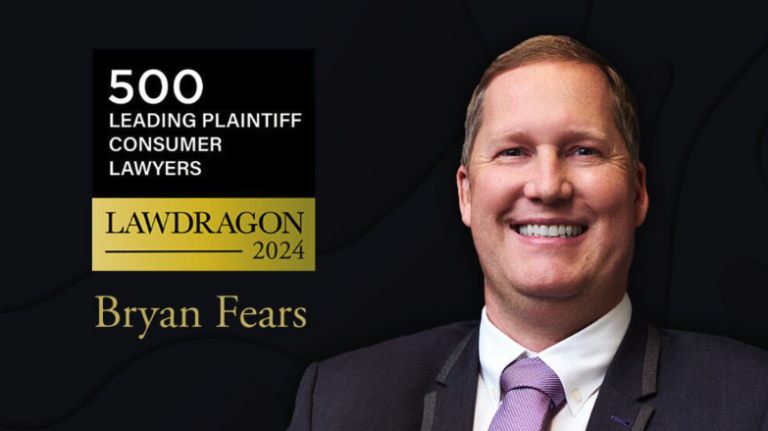 Fears Law Founder Earns National Recognition in Lawdragon 500 Leading Plaintiff Consumer Lawyers in America Guide